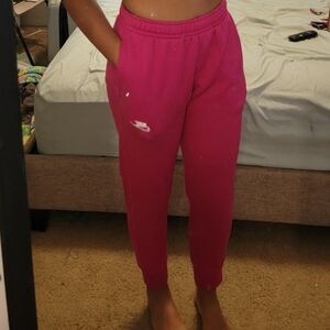 Pink nike sweatpants